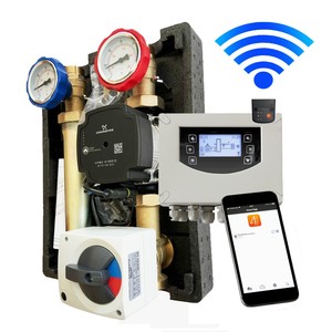 Groupe de pompage pour circuit de chauffage 3 phases avec contrôleur Wi-Fi pour PLC - Product Image 1