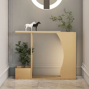 Estante de flores de hierro de gama alta moderno para luz de porche, mesa de consola creativa de <span class=keywords><strong>pasillo</strong></span> extremadamente estrecho de lujo para mostrador de porche - Product Image 6