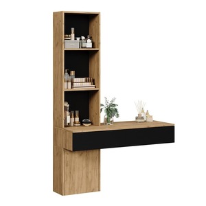 Table de maquillage murale flottante en bois avec rangement et étagère pour le maquillage – Vente en gros - Product Image 2