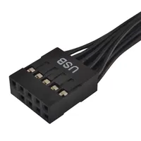 Cable Divisor de Extensión USB de 9 Pines, Adaptador de Placa Base 1 a 2, Concentrador de Interfaz de Cable USB 2.0 Dual de 9 Pines, 17 cm, Cable para PC