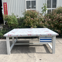 Banc de travail extra large en acier inoxydable 304 robuste avec tiroirs robustes, table d'atelier industrielle pour ateliers