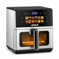 Friteuse à air multifonctionnelle domestique 6L grande capacité, machine à frites intelligente, four électrique en acier inoxydable pour la maison