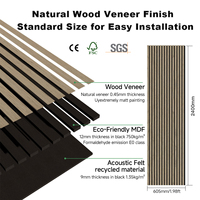 Panneaux muraux en lattes de chêne CE Akupanel, panneaux acoustiques modernes en bois flexible MDF polyester, écologiques pour hôtel, studio, hôpital