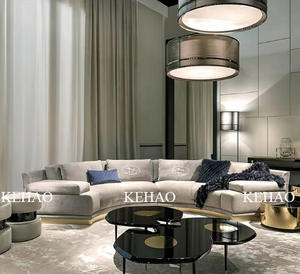 Popular Livingroomsofas <strong>Sofa</strong> Set Designs Living Room Half Moon Circle White <strong>Velvet</strong> Curved <strong>Corner</strong> Sectional <strong>Sofa</strong> - Product Image 1