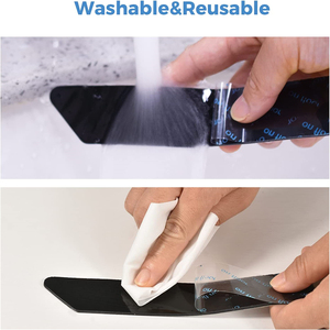 Almohadilla antideslizante de doble cara <span class=keywords><strong>SNM</strong></span>, cinta de pinzas para alfombras de PU troquelada reutilizable para suelos de madera dura, tapones para alfombras - Product Image 3