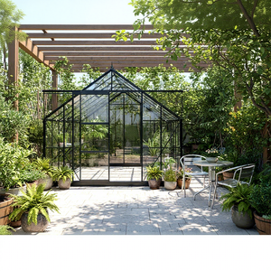 Serre da Giardino di Alta Qualità, Resistenti alle Tempeste di Neve, Antiruggine, Protette dai Raggi UV, Termoisolanti, in Vetro Temperato, per Piante e Fiori - Product Image 1