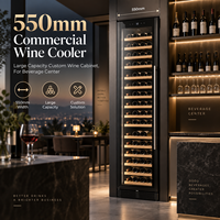 Réfrigérateur à vin personnalisé Minghou, grande capacité, largeur 550 mm, armoire à vin commerciale pour centre de boissons
