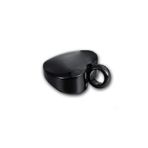 Joyería de cremación para cenizas, collar de urna conmemorativa con estampado de pata de perro, colgante de recuerdo, Collar de plata/oro rosa/corazón negro - Product Image 4