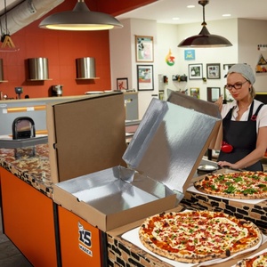 Papel de aluminio desechable comercial al por mayor Pizza 7 8 9 12 pulgadas plegable aislamiento UV comida segura estampado carpetas para extranjeros - Product Image 1