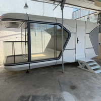 Vente en gros usine – Nouvelle capsule spatiale préfabriquée intelligente et respirante en structure acier, appartement/villa rectangulaire moderne