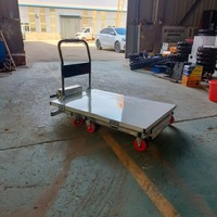 Chariot élévateur à ciseaux électrique 300kg Plate-forme de déchargement de chargement de restaurant d'entrepôt hydraulique portable