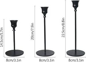 Porte-bougie chauffe-plat en métal antique de luxe, revêtement en poudre noire, motifs en relief, porte-bougie en aluminium pour Noël - Product Image 5