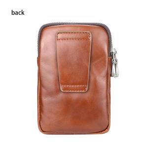 AndoBag Sacs de voyage rétro en cuir véritable avec fermeture éclair, sacs de ceinture pour hommes, portefeuille pour homme, sac à bandoulière pour téléphone portable 1714 - Product Image 4