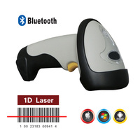 Lector de Códigos Automático Inalámbrico BT Portátil, Escáner de Códigos de Barras 1D/2D Qr con Bluetooth, Escaneo Automático/Modo Manual, Láser, USB