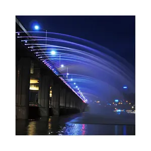 גדול חיצוני גשר דקורטיבי צבעוני קיר מפל מזרקות