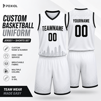 Conjunto de Uniforme de Baloncesto Personalizado, Camiseta y Pantalones Cortos Sublimados, Nombre y Número Personalizados, Ropa Deportiva OEM para Clubes, Escuelas, Equipos Juveniles y Adultos