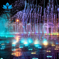 Fuente de Agua con Chorros de Agua Tipo Jet, Acero Inoxidable SS304, Diseño 3D Gratuito con Chorros LED Subacuáticos Controlados por Programa para Plazas Comerciales