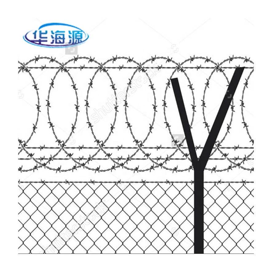Galvanized PVC coated Airport fence Post