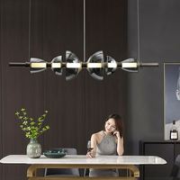 Nouveauté 2026, lustre suspendu en verre soufflé à la main de style vintage, lampes LED, décoration intérieure moderne, cadre en fer, taille moyenne