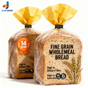 Bolsa de Embalaje de Pan de Plástico Reutilizable con Diseño Impreso Personalizado, Bolsa de Pan de OPP y PE con Fondo Cuadrado y Asa, Bolsa de Embalaje de Panadería - Product Image 2