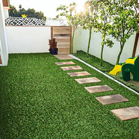 Gazon artificiel haute densité pour aménagement paysager, jardin, intérieur, imperméable, doux, 30-50 mm, vert, durable, écologique, 10 ans