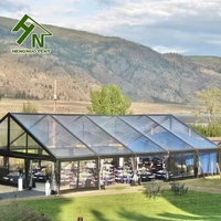 Tente de réception en aluminium de haute qualité pour 300, 500, 800 personnes, grande tente transparente robuste pour événements, tente de mariage en PVC blanc pour l'extérieur