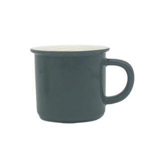 Wholesale 12 oz Custom logo Printing Tea <strong>Cup</strong> Ceramic Coffee Mug Ceramic Imitation <strong>Enamel</strong> <strong>Cup</strong> - Product Image 4