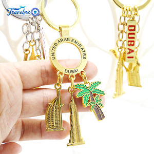 Portachiavi Souvenir turistico personalizzato 3D Dubai in lega di zinco doppio lato <span class=keywords><strong>Burj</strong></span> Khalifa Dubai Souvenir portachiavi - Product Image 3