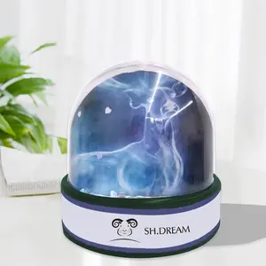 Marco de fotos de globo de nieve acrílico con inserto de silicona de Base de plástico PS para regalo de recuerdo de imagen para decoración del hogar