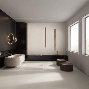 Losa de Piedra Sinterizada Micrograbada Blaze Build 2026, 1000x3000mm, Blanco Crema Mate, Resistente a Ácidos, Antideslizante, <span class=keywords><strong>para</strong></span> Piscinas y Comedores - Product Image 2