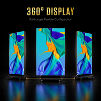 Écran LED JIACAI P1.86 P2 P2.5 pliable sur pied mobile avec roues pour affichage publicitaire en magasin, commerce de détail, centre commercial