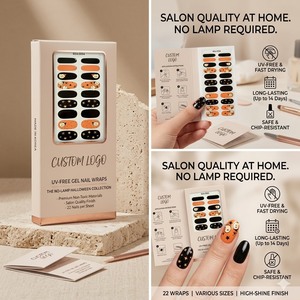 Tiras de Uñas de Gel Ultra Brillantes Edición Premium de Halloween, Adhesivo Sensible a la Presión, Sin Lámpara, Sin HEMA, Sellado sin Espacios - Product Image 2