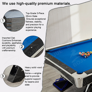 Chất lượng cao Bề mặt chịu mài mòn có thể điều chỉnh thiết kế ổn định bàn bi-a để sử dụng giải trí - Product Image 2