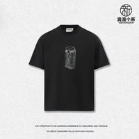 T-shirt unisexe ample à col rond en mélange de coton modal 230g, motif numérique, séchage rapide, respirant, style streetwear pour couple