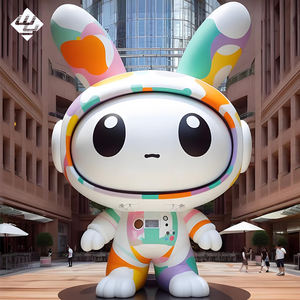 Sculpture géante en fibre de verre, artisanat en résine durable, décoration extérieure, sculpture abstraite de lapin en FRP pour plaza commerciale et immobilier - Product Image 4