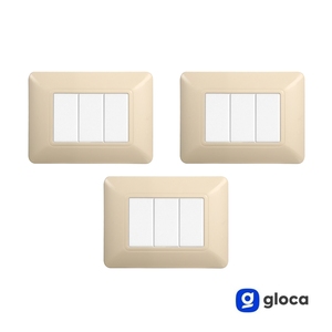 Juego de 3 Placas de Enchufe de Pared de Plástico Gloca 3P para Uso Residencial - Product Image 2