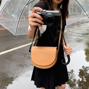 Tùy Chỉnh Phong Cách Phụ Nữ Nhiếp Ảnh Gia Ánh Sáng Nâu Chính Hãng Da Bền Messenger Crassbody Vai DSLR Ống Kính Máy Ảnh Yên Túi - Product Image 3