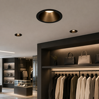 Plafonnier encastré COB à faisceau multi-directionnel à CRI élevé, dimmable, pour usage professionnel, CCT 3000K à 6000K