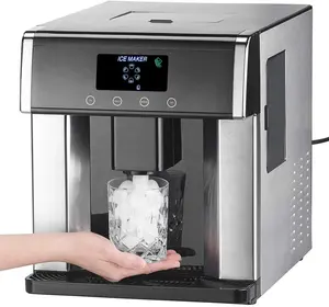 12kgs dispensador automático de hielo uso doméstico multifunción encimera portátil Mini dispensador de hielo máquina con dispensador de agua