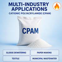 Produit chimique de drainage et d'aide à la rétention pour la fabrication du papier à base de polyacrylamide cationique