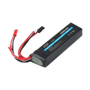 קצב גבוה סוללת ליתיום הסיטונאי 3s 11.1v 12v 2200mah 8c jr שליטה מרחוק מכונית הספינה דגם מזל "ט סוללת ליתיום