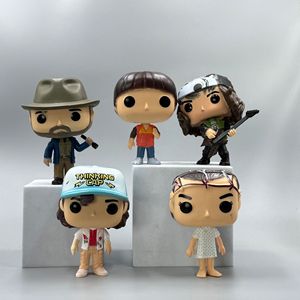 Les dernières figurines POP Stranger Things de la marque, lot de 10 pièces, 10 cm, Dustin, <span class=keywords><strong>Steve</strong></span>, Eddie, Robin, figurine d'anime, statue, ornement - Product Image 4