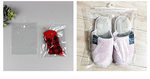 ถุงแขวนพีวีซีใสพร้อมกระดุมแป๊ก ถุงบรรจุภัณฑ์เสื้อผ้าแบบใสสำหรับจัดเก็บชุดชั้นในและเสื้อผ้า - Product Image 3