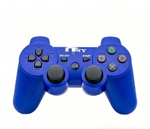 Manette sans fil PS-3, joystick à fonctions complètes, barre lumineuse, double moteur à vibration, gyroscope, <span class=keywords><strong>PS3</strong></span> Slim pour PC, jeux mobiles avec logo - Product Image 4
