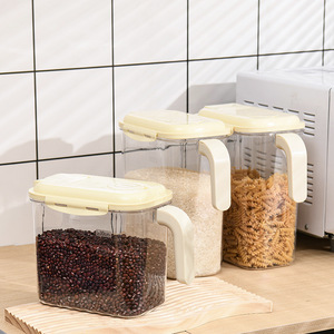 Transparent <b>Rice</b> Bucket 2500ml 3500ml Airtight Storage <b>Container</b> For Grains Kitchen Use - Product Image 4