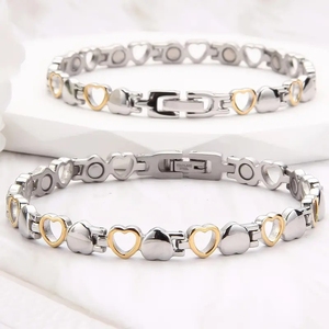 Commercio all'ingrosso Hiphop stile misto accessori rigidi gioielli per uomo <span class=keywords><strong>bracciale</strong></span> cuore cavo in acciaio inox <span class=keywords><strong>bracciale</strong></span> - Product Image 3