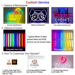 Custom Led Neon Light Sign Logotipo do negócio Loja Publicidade Acrílico Sinal De Neon Aberto Para Bar Decor Lights
