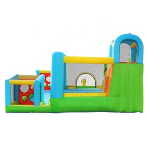 Glissière gonflable professionnelle personnalisée OEM à vendre, château de saut de <span class=keywords><strong>garde</strong></span>-<span class=keywords><strong>corps</strong></span> gonflable avec grande piscine, fête de terrain de football - Product Image 3