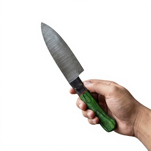 Juego de Cuchillos de Cocina de Acero de Damasco de 5 Piezas con Mango de Madera, Cuchillos de Chef de Hoja Recta, Hoja Pulida, Ambidiestros, Alta Calidad, 58-60HRC - Product Image 6