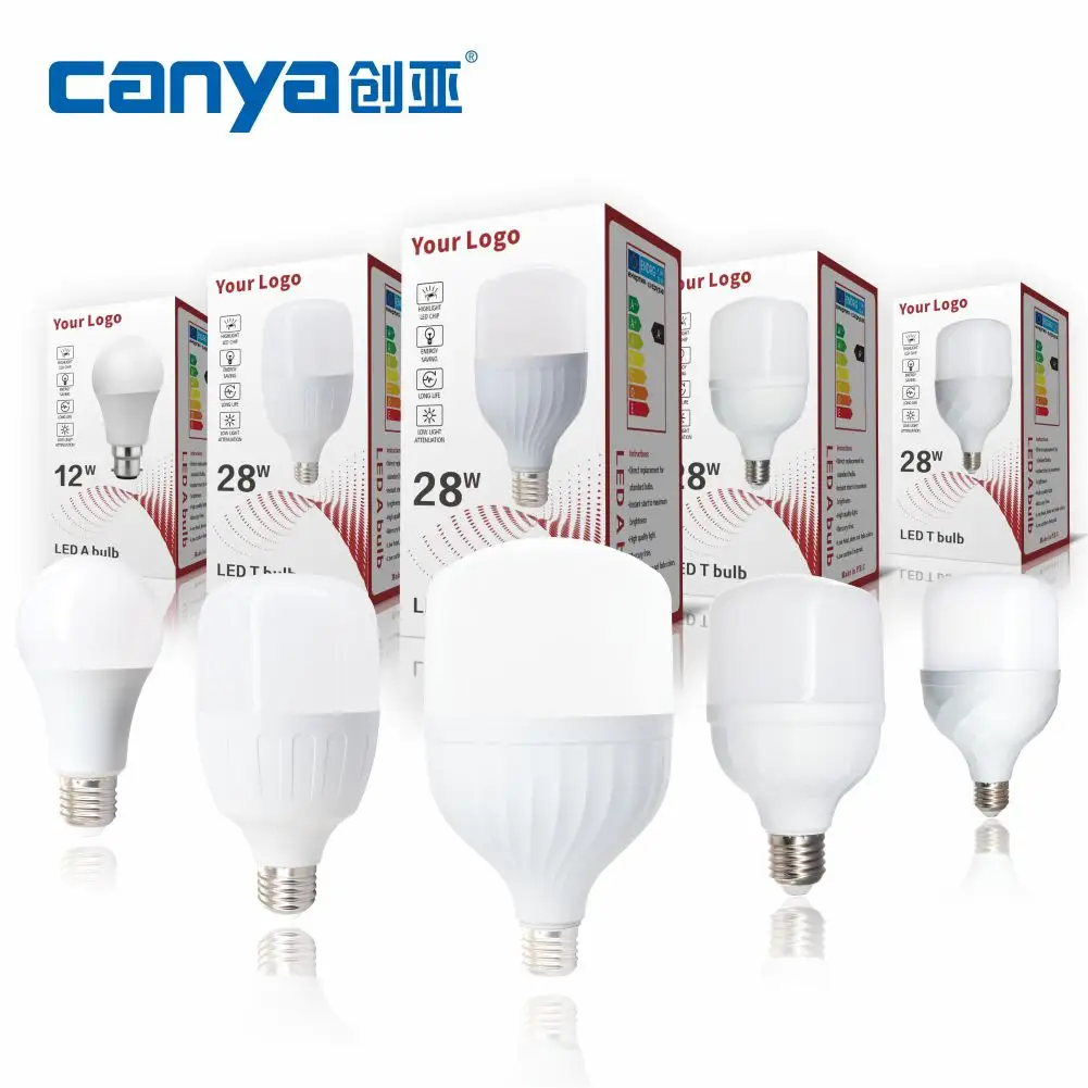 85V 220V 5W 10W 20W 30W 40W 50W 60W دوب سائق 1 2 سنوات b22 e27 Led لمبة مصباح T شكل LED لمبة